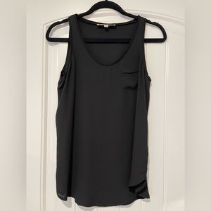 Black sleeveless blouse in a small petite from loft